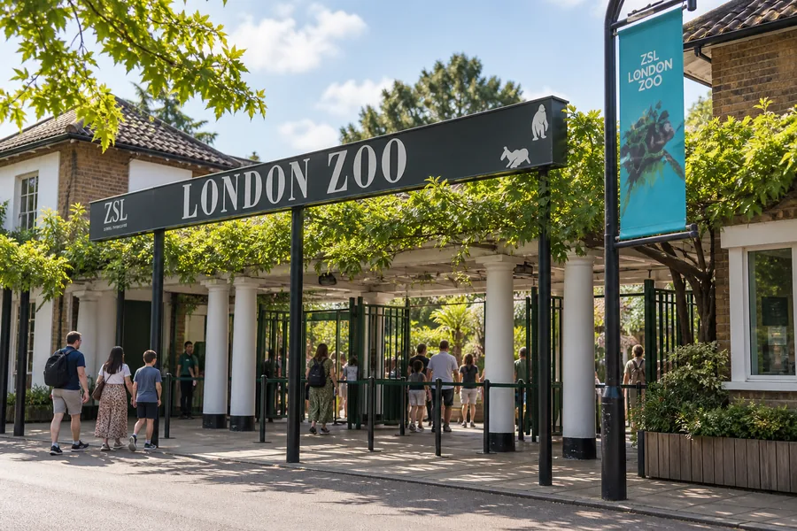 Entrance to London Zoo in Regent’s Park
