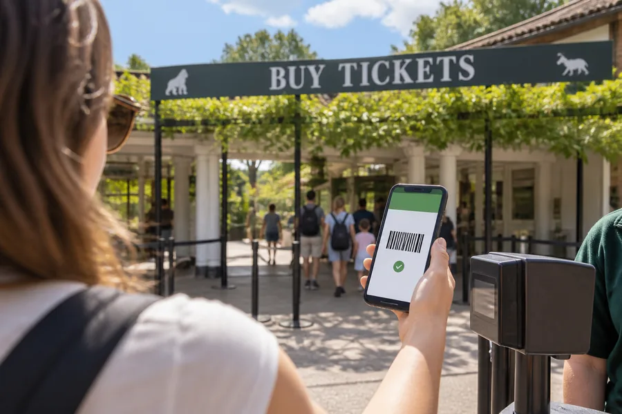 London Zoo tickets displayed on a phone