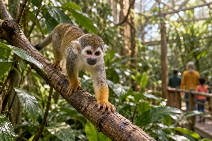 Tropical animals in the Rainforest Life habitat